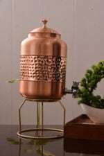 PURE COPPER WATER TANKI, WATER 5000 ML WATER POT