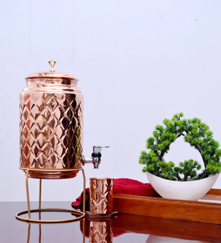 COPPER WATER TANKI. PURE COPPER 5 LTR TANKI