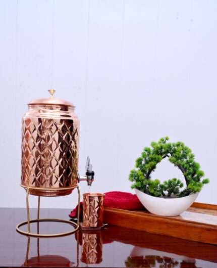 COPPER WATER TANKI. PURE COPPER 5 LTR TANKI