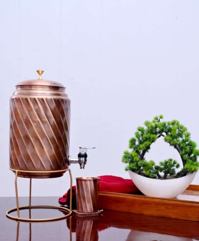 COPPER WATER TANKI. PURE COPPER 5 LTR TANKI